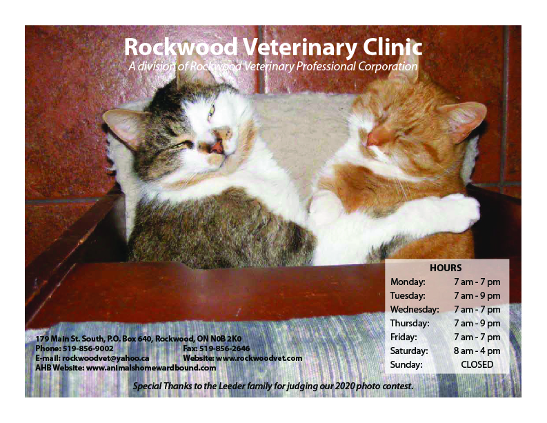 Our Calendar Veterinarians in Rockwood Rockwood Veterinary Clinic